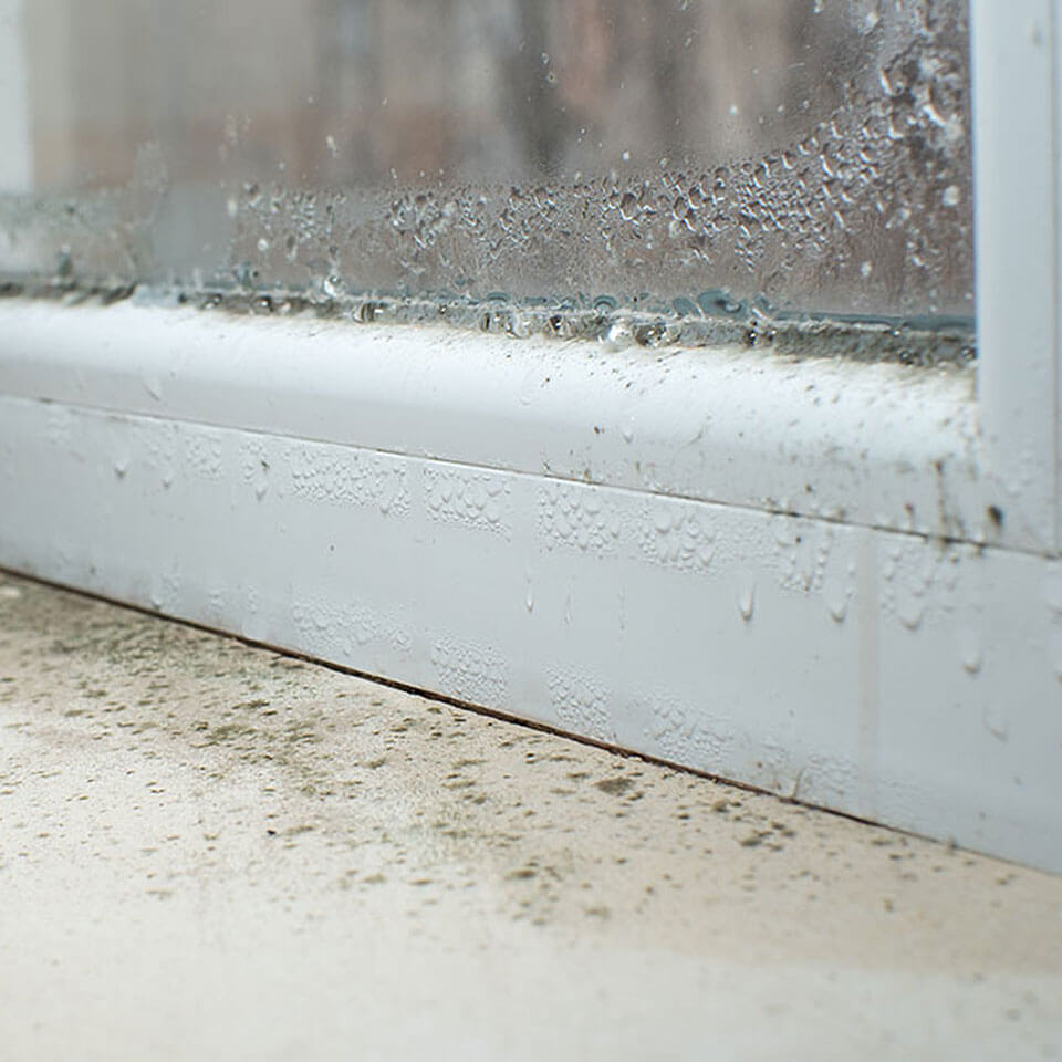Lack of ventilation can cause condensation and mould