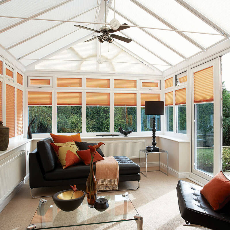 Conservatory blinds help create a cooler, more comfortable environment