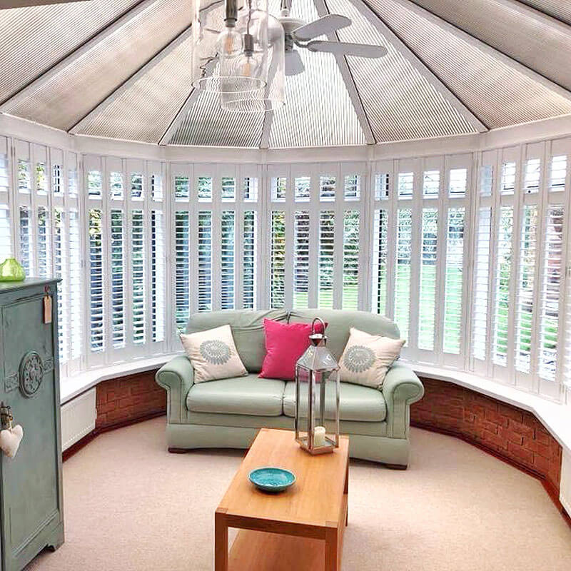 Roof blinds are particularly effective during the middle of the day when sunlight is strongest